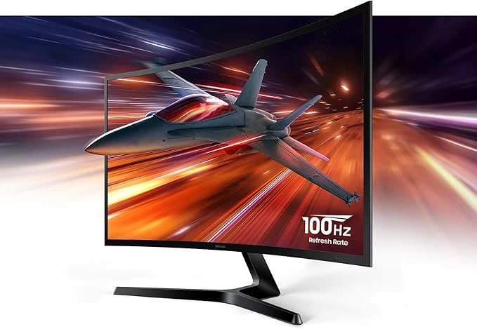 Samsung S3 Series 27 LED Curved Computer Monitor 100Hz 4ms FHD(1920x1080) AMD FreeSync Monitor HDMI Black with HDMI Cable