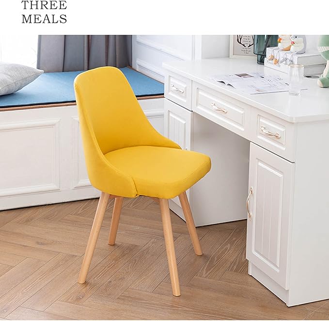 Mlaea Dining Bedroom Living Room Chair Gaming Club Bar Chair with Backrest Office Conference Reception Chair 43 * 43 * 84CM(Size:43 * 43 * 84CMColor:H)