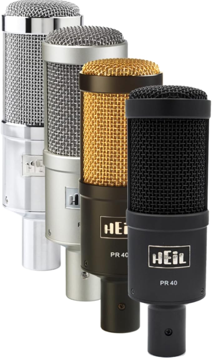 Heil PR 40 Dynamic Microphone for Streaming Podcast Recording and Broadcast XLR Microphone for Live Music Wide Frequency Response Smooth Sound Superior Rear Noise Rejection and Durable - Black