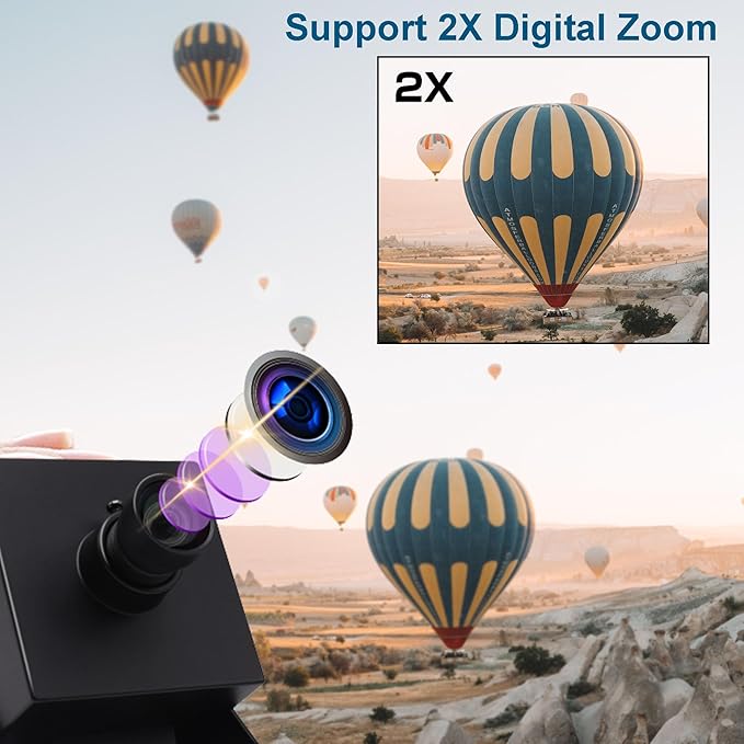 MMlove HDMI USB Camera 4K 30FPS Webcam USB2.0/HDMI Simultaneous Output 80° Wide Angle H.264 2X Digital Zoom PC Streaming Web Camera USB Plug &amp Play for Linux Windows Android Mac Raspberry Pi