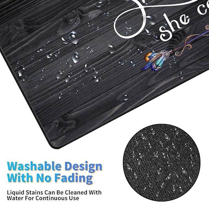 Extended Gaming Mouse Pad Desk Pad Keyboard Pad Mouse Wrist Rest and Coaster Anti-Slip Rubber Base Mouse Pad Suitable for Gaming and Office She Believed She Could So She Did