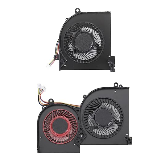 Cooling Fan Laptop Cooler Fan Replacement Compact Aluminum Quiet 4 Pin Power Connector for MS 16Q5 for P65 (CPU and GPU)
