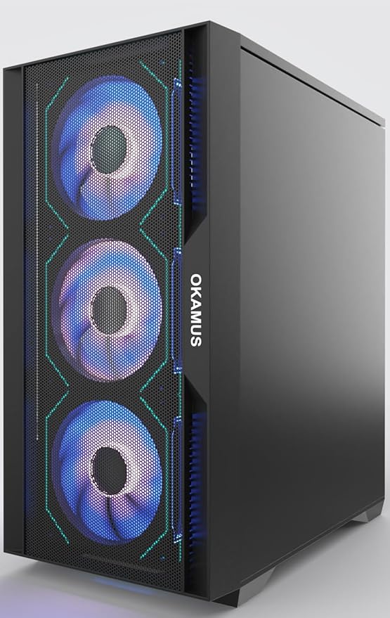 Gaming PC i7 CPU GTX 1660 Super 6GB Graphics 512 GB M.2 16 GB RAM Pre-Built Computer RGB Fans x 4 Win 11 HomeWiFi 6 + BT 5.3 550W PSU (GTX 1660S+512GB+16GB)