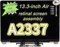 Replacement for Air 13 M1 2020 A2337 EMC 3598 MGN63 MGN93 MGND3 MGN73 MGNA3 MGNE3 13.3 inches 2560x1600 Full LCD Screen Complete Top Assembly (Gray)