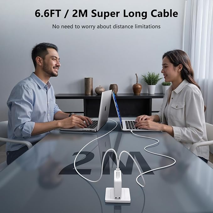 Mac Book Pro Charger - 280W 2-Ports 140W USB C Fast Laptop Charger Compatible with Mac Book Pro/Air 16 15 14 13 inch M1 M2 M3 M4 Series and All USB C Device with 6.6FT Type C &amp Magnetic 3 Cabl