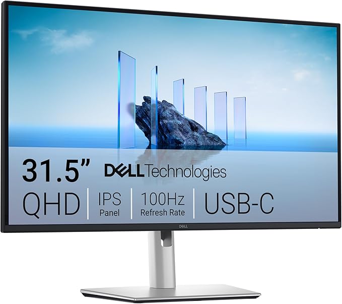 Dell Pro 32 Plus QHD USB-C Hub Monitor P3225DE - 31.5-inch QHD (2560x1440) 100Hz 8ms Display USB-C/HDMI/DisplayPort Connectivity Height/Swivel/Pivot/Tilt Adjustment 4 Star TÜV Eye Comfort - Black