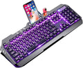 RGB Backlit Mechanical Gaming Keyboard USB Wired Gaming Keyboard Ergonomic Mechanical Keyboard for PC Gamer Computer Desktop (Black)