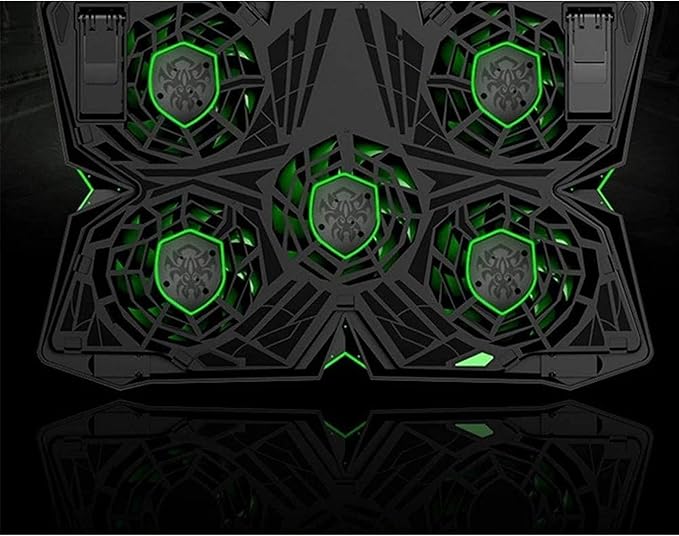 Laptop Cooling Pad 15.6-17 inch Gaming Laptop Cooler Pad with 4 Big Quiet Cooling Fans Notebook Cooler Fast Heat Dissipation The Wind Speed Adjustable Dual USB 2.0 Ports