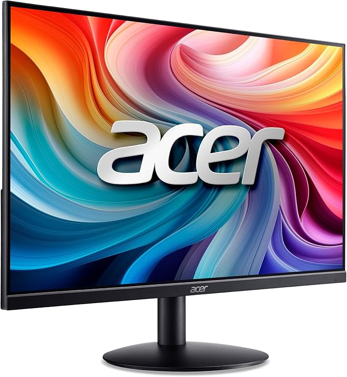 Acer 23.8 Professional Home Office Monitor | Full HD (1920 x 1080) | Ultra-Thin | Zero-Frame | Up to 100Hz Refresh | 4ms (G to G) | Tilt | HDMI &amp VGA Ports | SB242Y H1bi