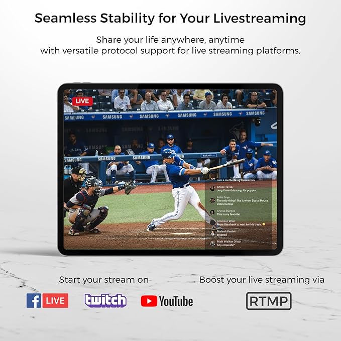 NearStream Professional Interviews EquipmentVM33 2K Streaming Camera &amp AWM20T Wireless Lavalier Microphone Kit for Interviews Podcasts &amp Livestreaming