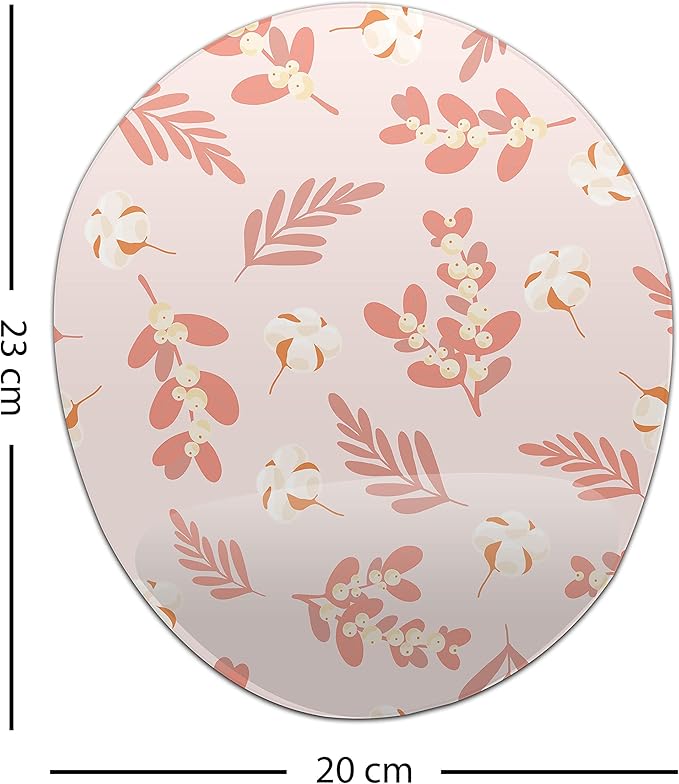 Ergonomic Mouse Pad with Wrist Rest Digital Printed Mouse Mat for Tendon Sheath Problems Non-Slip Base for Office and Home Size: 20 x 23 cm