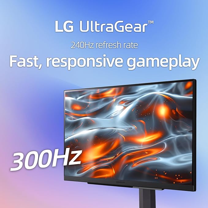 LG 27 inch Ultragear QHD (2560x1440) IPS Gaming Monitor 240Hz 1ms G-Sync AMD FreeSync Premium 100% sRGB HDR400 1 x DisplayPort 2 x HDMI 4-Pole HP Out DTS GP:X Tilt/Height/Pivot Stand Black