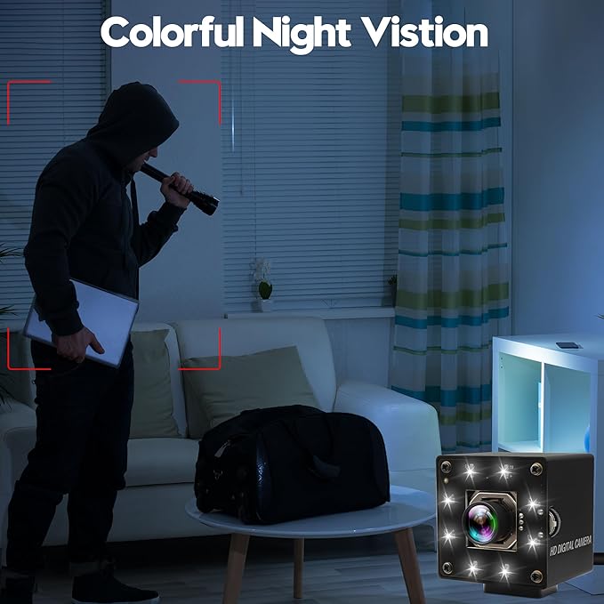 USB Camera 120fps 4K Autofocus IR Cam Day and Night 100 Degree No Distortion Lens Lightburn UVC Compatible Plug and Play for Windows Mac OS Jetson Nano