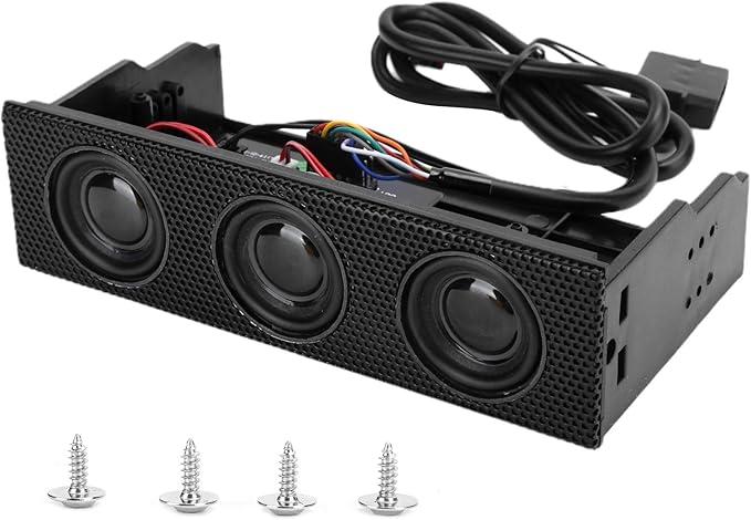 Heayzoki PC Front Panel Speaker Stereo Surround Computer Case Builtin Mic Loudspeaker 5.25in STW9005 PC Floppy Drive Front Panel Card Reader with Low Temperature