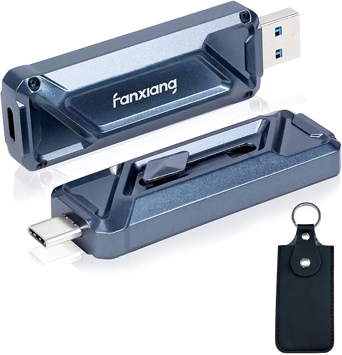 fanxiang 512GB External SSD USB Drive 2050MB/s USB-C &amp USB-A Portable SSD 512GB4K ProRes HDR Recording &amp StoreZinc AlloyExternal Solid State Drive for iPhone 15/16/17/Android/PC/Mac -F955