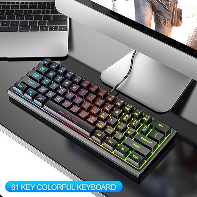 USB Gaming Keyboard Mechanical Keyboard Adjustable Angle Backlit Design for Gaming for Home Office for Work