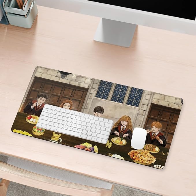 Head Case Designs Officially Licensed Harry Potter Gryffindor Table Graphics 23.62 x 11.81 x 0.12 inches (600 x 300 mm) - L Gaming Office Desk PC Keyboard Mouse Mat Pad