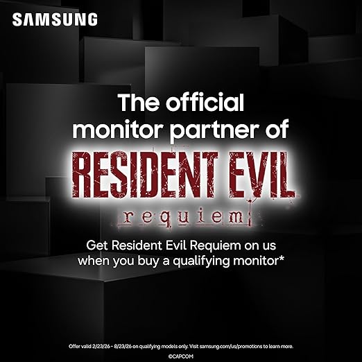 Samsung 27” Odyssey G7 G70F FHD Resolution Gaming Monitor Fast IPS Dual Mode 4K 180Hz Refresh Rate NVIDIA G-Sync Compatible AMD FreeSync™ Premium Ergonomic Stand LS27FG706ENXZA