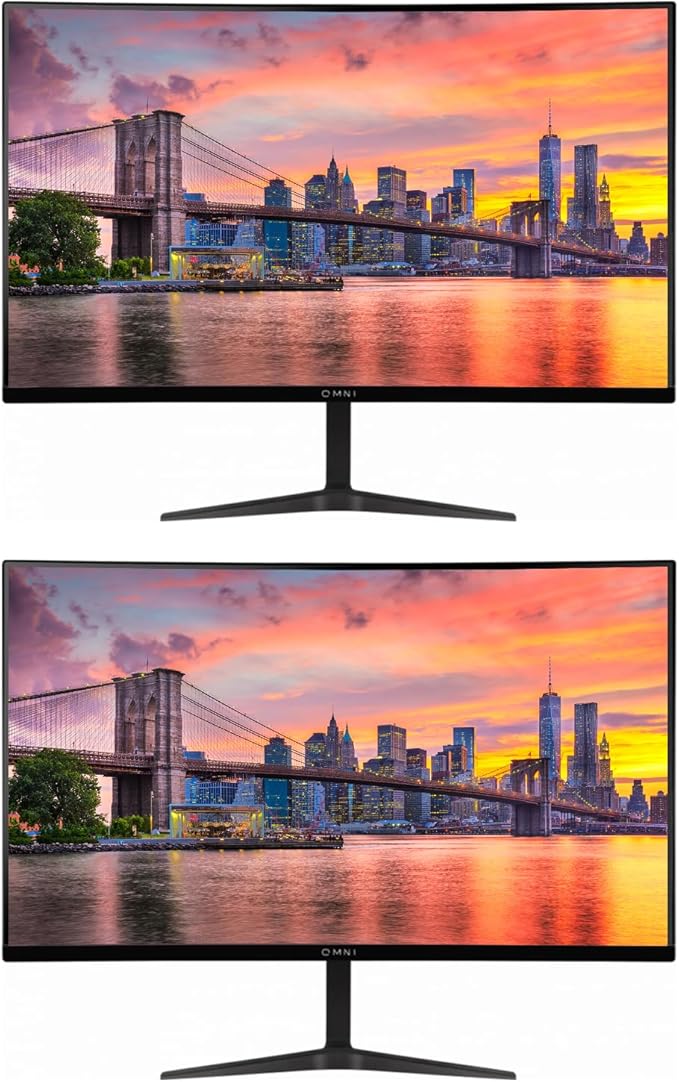 ViewSonic Omni VX2718-2KPC-MHD 27-inch 1440P 1ms 165Hz QHD 2K IPS Curved Gaming Monitor 2-Pack Bundle with AMD FreeSync Eye-Care HDMI DisplayPort Speakers