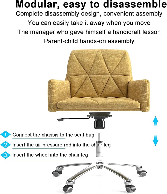 Office Chair Gaming Chair Computer Chair Adjustable Desk Chair Conference Chair Armchair for Executive Home AdultsModern Swivel Chair with Armrest Thick BackrestUpholstered Offic