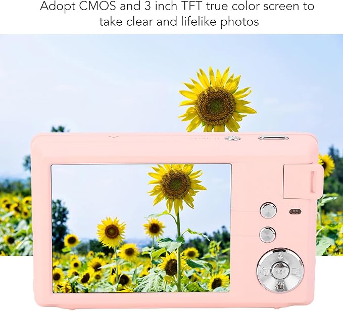 4K Video Camera 48MP Digital Camera with Webcam Function 16x Zoom Compact and Portable for Traveling Family Gatherings and Studying