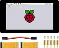 waveshare 7inch DSI LCD 1024×600 Touch Screen for Raspberry Pi 4B/3B+/3A+/Compute Module 4 (CM4)/Compute Module 3+ (CM3+) Toughened Glass IPS Display Capacitive Monitor 5-Points Touch Driver Required