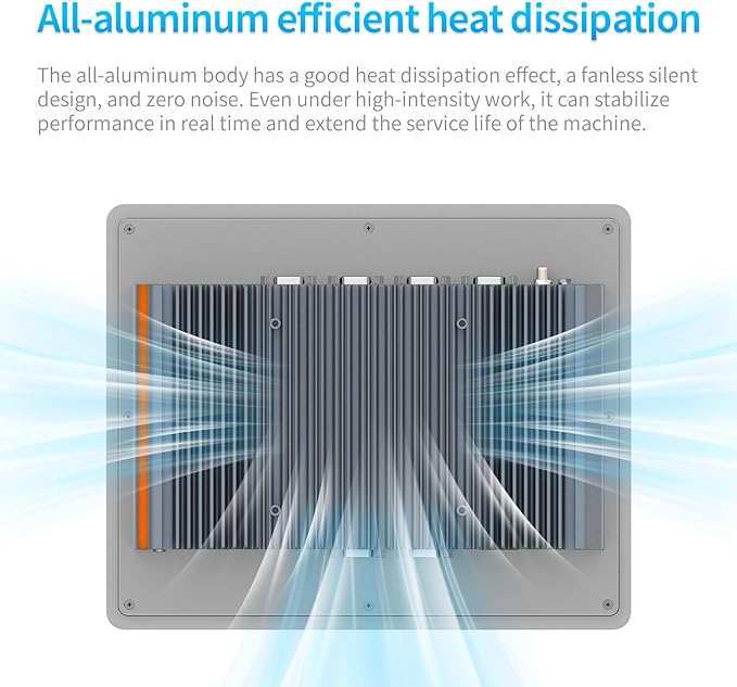10.4 inch Industrie Panel PCIndustrial Embedded Panel PCFanless Panel ComputerIndustrial Touch Screen All-in-One PC Windows 10 ProI5 16GB RAM 1T ROM6xUSB4xRS232+2xRS4858*GPIOHDMI2xLAN
