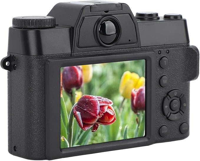 4K HD Digital Camera 48MP Autofocus Webcam Vlogging Camera with 16X Zoom Fill Light 1500mAh Battery Timer Portable Video Camera for Photography Live Streaming