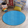 Abstract Gaming Chair Mat for Hardwood Floor Anti-Slip Floor Protector Game Controller Rubber Gaming Computer Chair Mat Stripes PatternTurquoise Blue Diameter 43.3 in