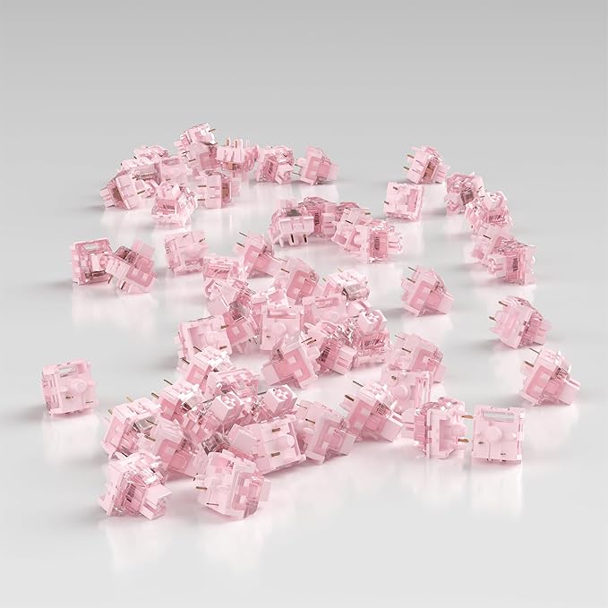 Zhouwang Frosting Keyboard Switches 5-Pin Tactile pre-Lubricated switches Dustproof and Water-Resistant Suitable for Mechanical Gaming Keyboards.(108Pcs)
