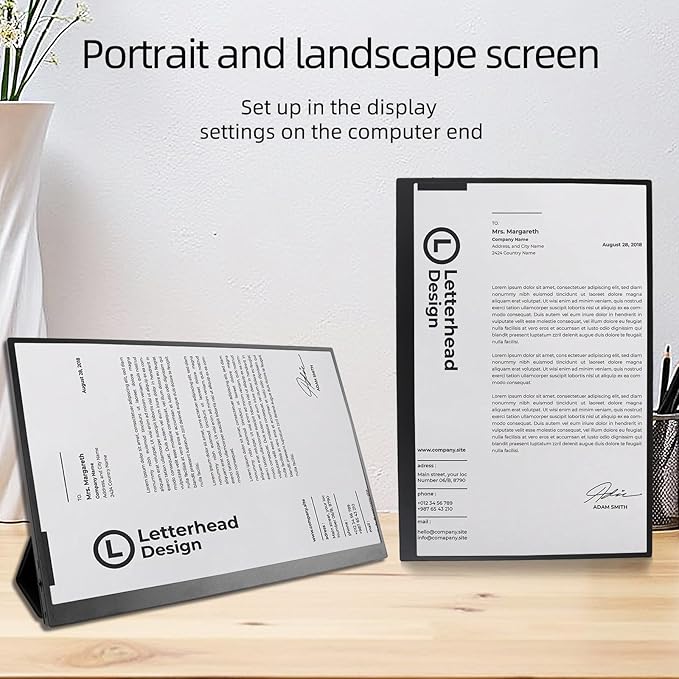 Portable Monitor 16inch 2K QHD USB-C HDMI Computer Display IPS HDR Dual Speakers for Laptop PC Mac Phone PS4/5 Xbox Switch
