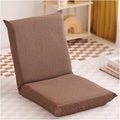 Floor Chair Gaming Floor Seat for Living Room Adjustable Backrest with Cotton Linen Cover for Balcony Reading Bedroom Study Room(Brown)