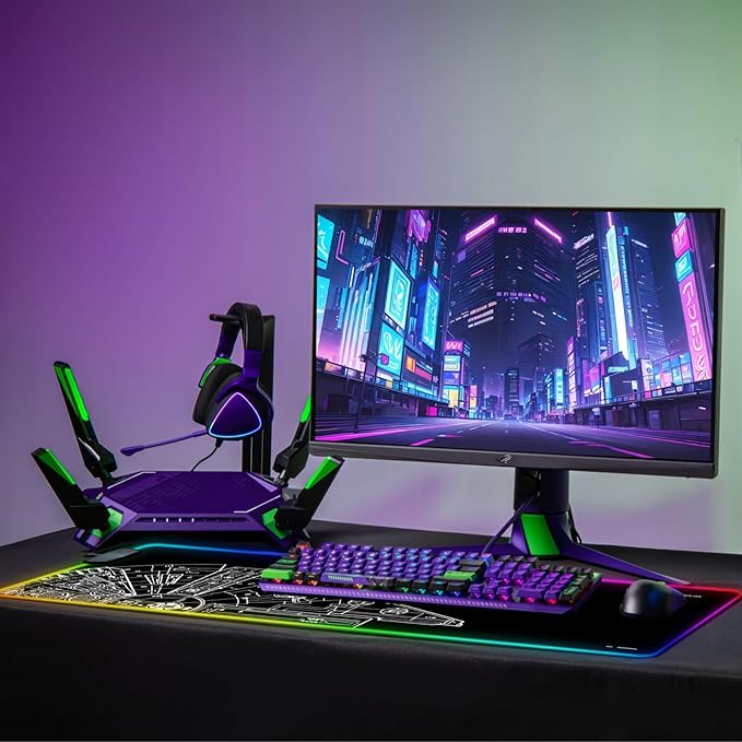 RGB Mousepad LED Desk Mat Gaming Large Keyboard Cute Desktop Computer Laptop 14 Light XXL Long Giant Big Cool Modern Design Unique for Men Boys Gamer Oversized Wide 30x12'' Mousepad Wars