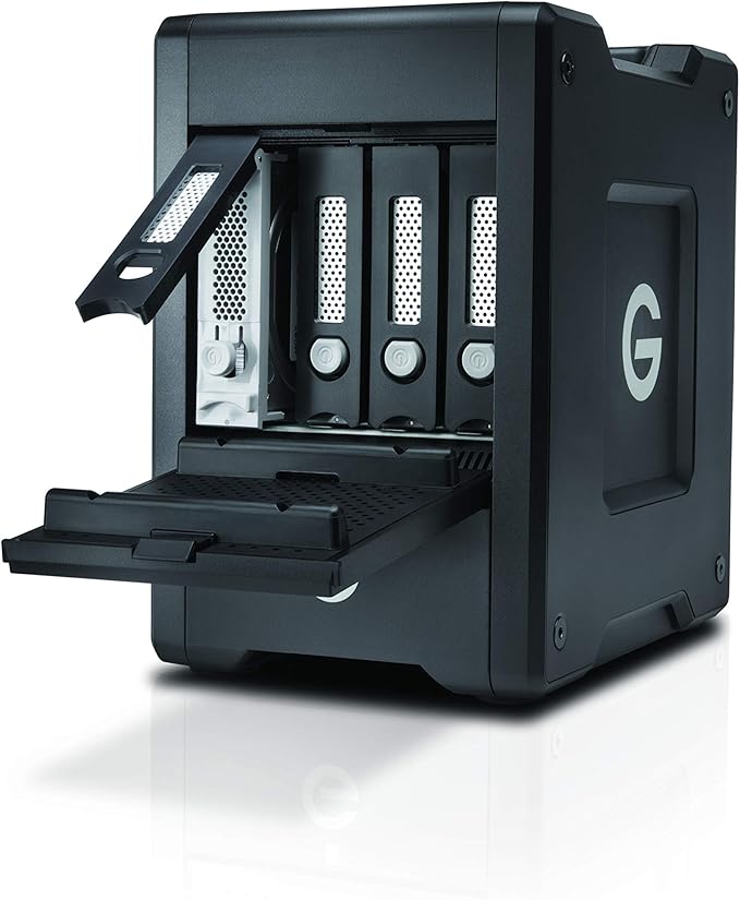 G-Technology 8TB G-SPEED Shuttle SSD with Thunderbolt 3 with ev Series Bay Adapter - Transportable 8-Bay RAID Storage Solution - 0G10188-1
