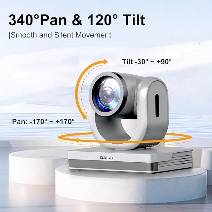 NDI PTZ Camera 30X Optical Zoom 1080P60 HDMI USB3.0 SDI LAN PoE AI Auto Tracking Conference Room Camera 1/2.8CMOS Sensor 255 Presets for Church Worship Live Streaming Business Video Conference