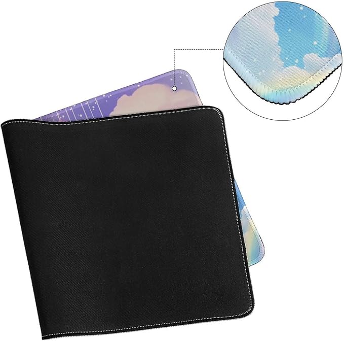Cloudy Sky Mouse Pad Large Desk Mat Extended Keyboard Mouse Pad with Non-Slip Base and Stitched Edge Mouse Mat Desk Pad 30x16 Mouse Pads for Desk Home Office Gaming