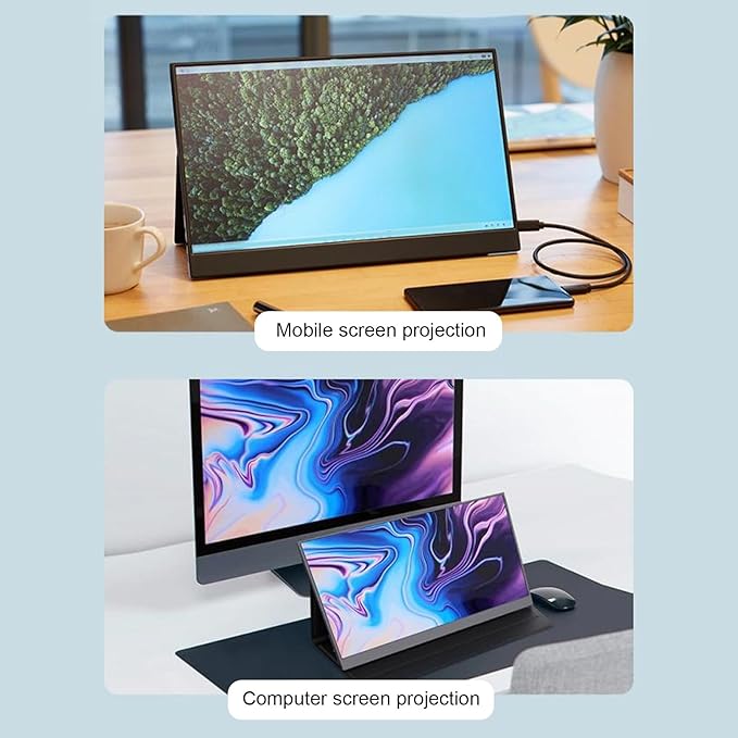 15.6 Inch Portable Monitor External Monitor Portable Gaming Monitor Portable Video Business Monitor
