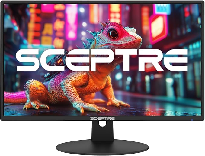 Sceptre New 27-inch Prime Monitor 100Hz HDMI x2 VGA 1ms 99% sRGB Eye-Care Build-in Speakers Machine Black 2026 (E275W-19203R Series)