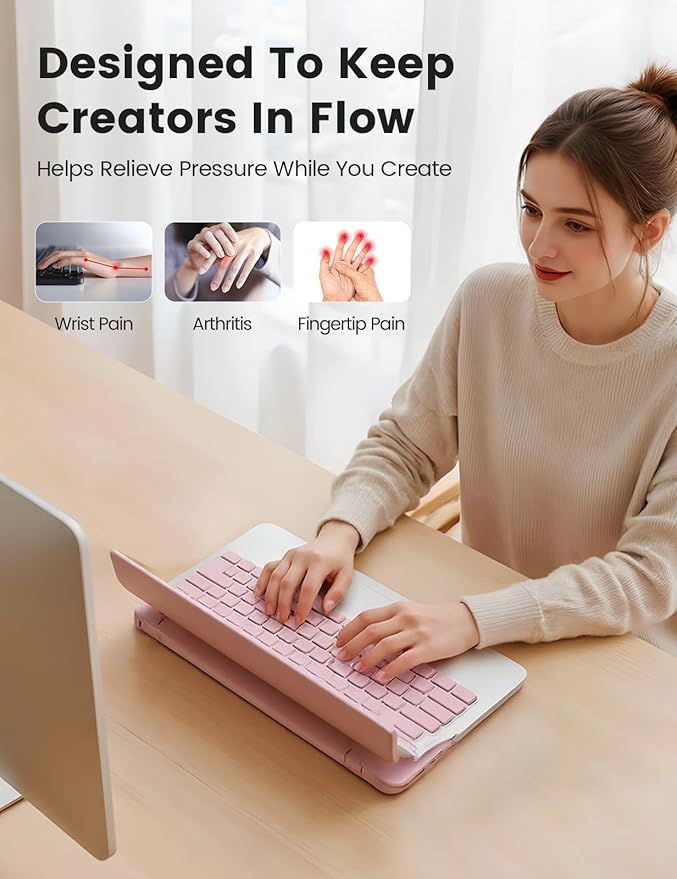 Vaydeer Keyboard Stand Wrist Rest Cloud Ergonomic Wrist Support Pad Soft Memory Foam Computer Keyboard Riser Holder Lifter Tilt Cushion for Desk Palm Hand Typing for Office Home Gaming Pain Relief