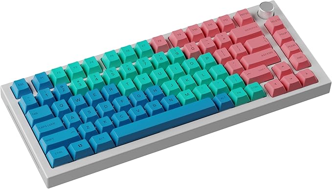 Glorious GPBT Dye Sublimated Keycaps (Pastel) - Thick PBT Plastic 114 Keycap Set for Full Size TKL Compact 75% Mechanical Keyboards