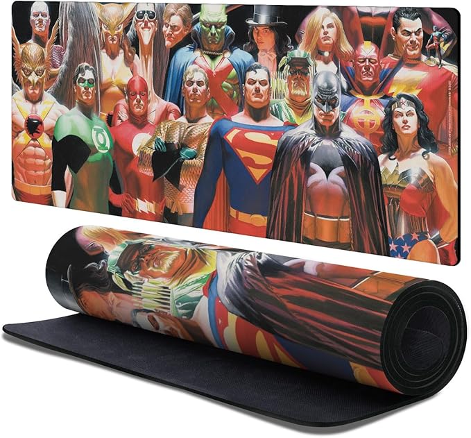 Head Case Designs Officially Licensed Justice League DC Comics Justice Volume 1 Comic Book Covers 37.4 x 15.75 x 0.16 inches (900 x 400 mm) - XL Gaming Office Desk PC Keyboard Mouse Mat Pad