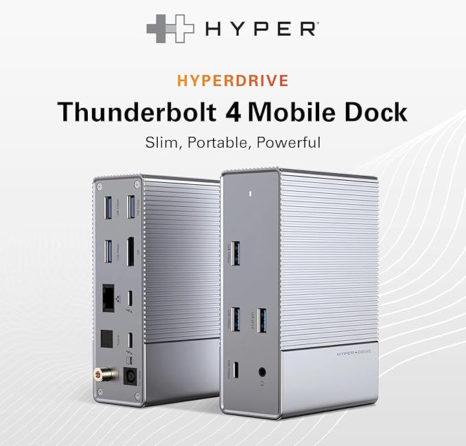 HyperDrive USB-C &amp Thunderbolt 4 GEN2 14-in-1 Dock for MacBook Pro/Air iPad PC - High-Speed Thunderbolt Docking Station - 40Gbps Gigabit Ethernet 85W PD