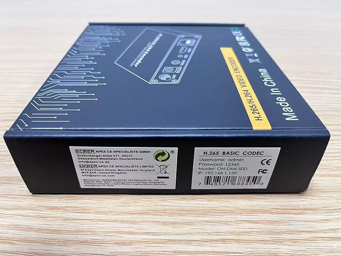 EXVIST H.265 1080P HDMI Video Encoder/Decoder w/Screen USB2.0 for 1080p Webcam Video Decoding from RTSP/TS Feed Compatible with ONV/HK for CCTV Surveillance or Network Video Recorder(NVR)