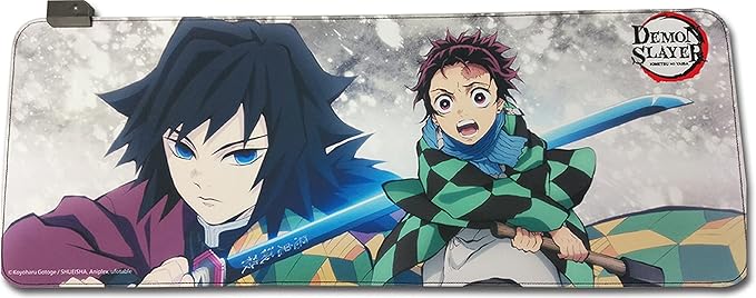 Demon Slayer - Tanjiro Kamado and Giyu RGB Mouse Pad