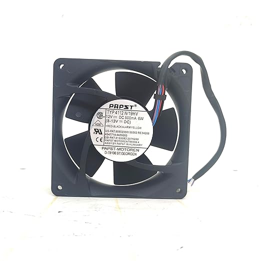 TYP4112N 19HV 12038 12V Cooling Fan - High Performance 120x120x38mm 500mA Ideal for Laptops and Electronics