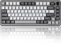 YUNZII B75 PRO Wireless Mechanical Keyboard75% Layout with KnobHot Swap Gasket StructureCreamy Pre-lubed SwitchesRGB BacklitBluetooth/Type-C/2.4G for Win/Mac (Dark Grey Milk Switch)