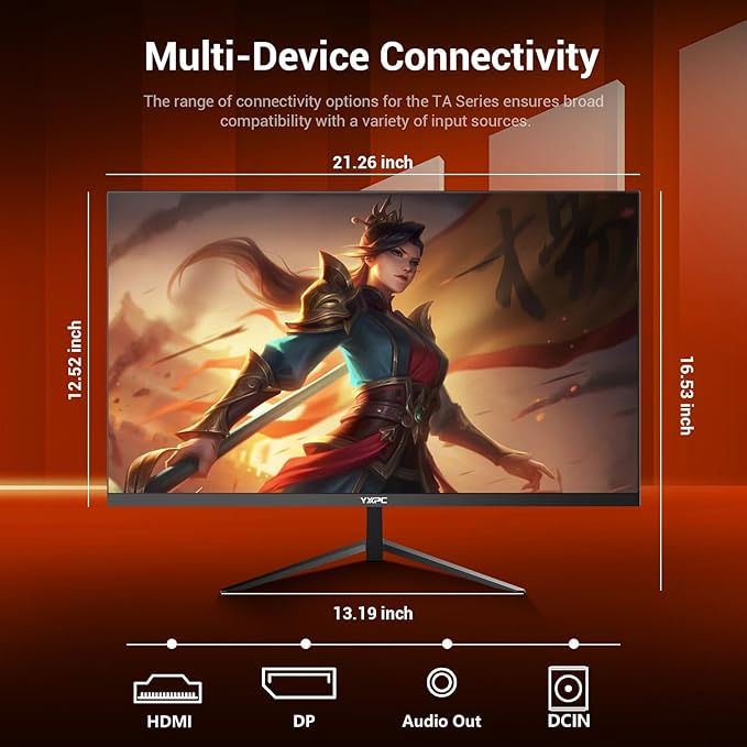 24 inch Computer Gaming Monitor 100HzBuilt-in Speakers1080P DisplayErgonomic Tilt Home Office Gaming MonitorHDMIVGA PortSync Visual Experience for Work &amp Play Support Wall Mount Install
