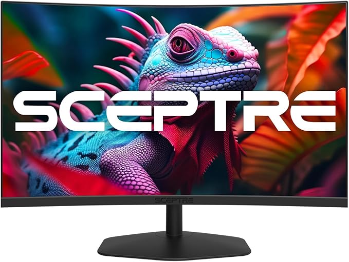 Sceptre New Curved 27-inch Gaming Monitor 1500R 100Hz HDMI X2 DisplayPort 1ms 100% sRGB Build-in Speakers Machine Black 2025 (C275W-FW100T Series)