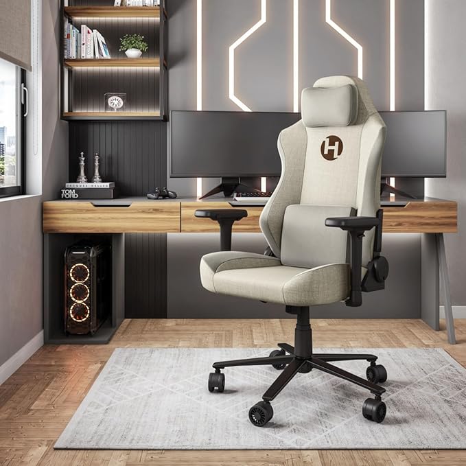 135° Back Reclining Mechanism Fabric Memory Foam Gaming ChairGame &amp Recreation Room Furniture Video Game Chairs for Bedroom