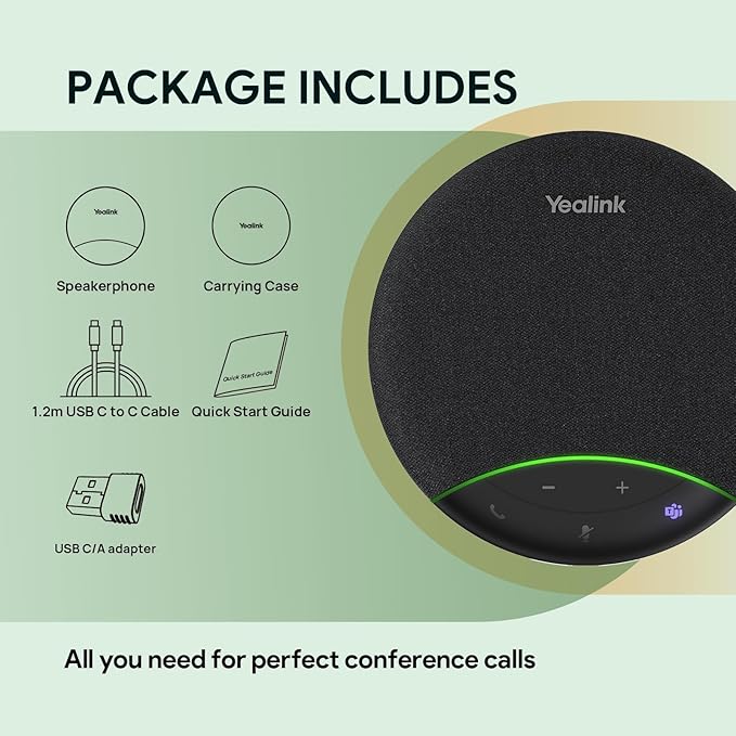 Yealink UVC34 Webcam SP92 USB-C/A Conference Speakerphone Bundle